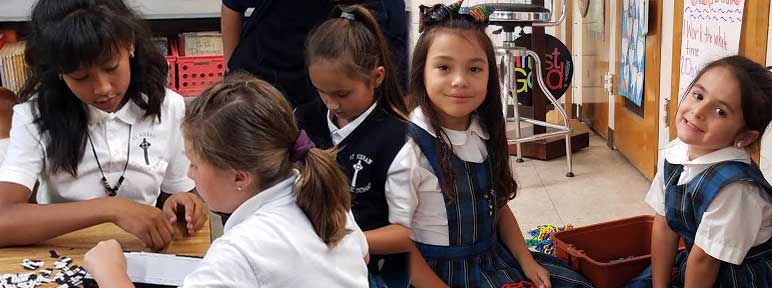 St. Kieran students working together
