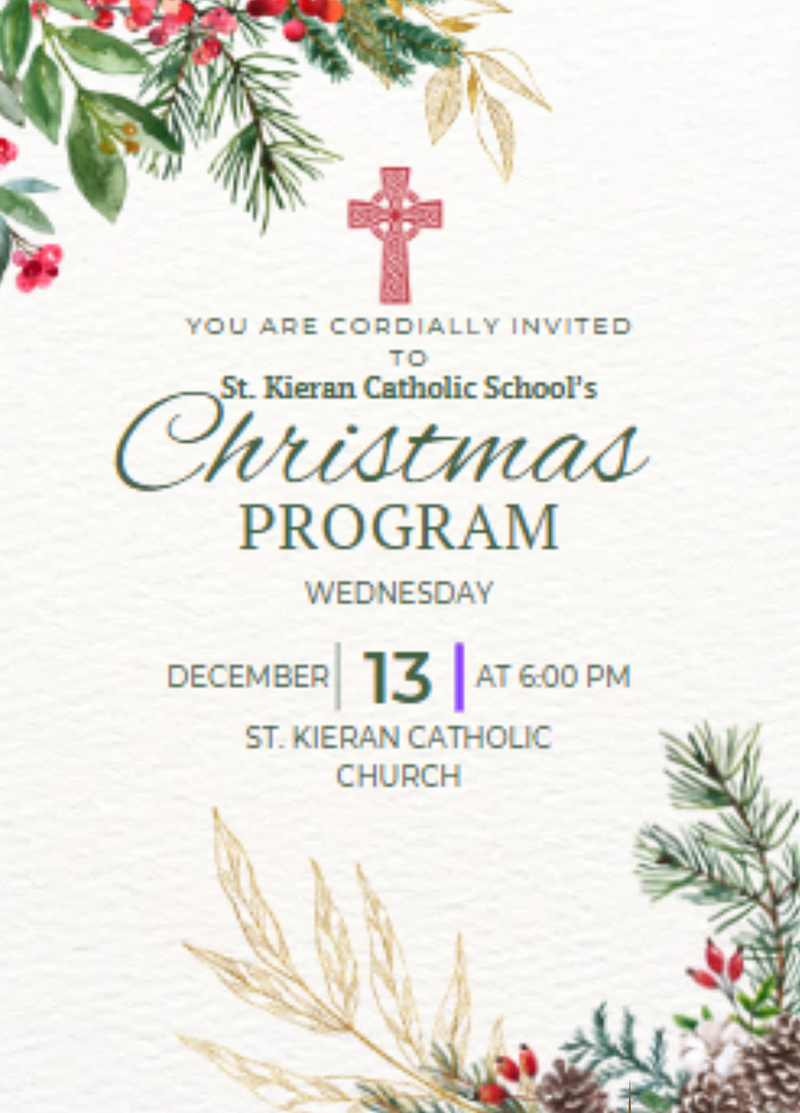 Christmas Program flyer
