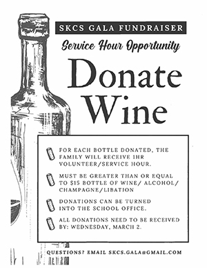 Wine Donation flyer